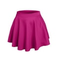 thumbnail image 2 of J. METHOD Women’s Skater Skirt Elastic Waist Casual Mini Flared Swing Pleated Skirts Made in USA NEWSK06 Hot Pink S, 2 of 6