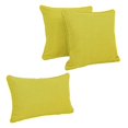 thumbnail image 1 of Coussins Décoratifs d'Extérieur en Polyester Filé Uni à Double Cordon avec Bourrures (Ensemble de 3), Lime, 1 of 4