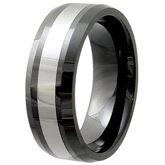 Bague en Céramique Style Biseauté Taille - 11