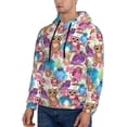 thumbnail image 3 of Lsque Watercolor Owl Pattern Casual Men's Hoodie,Hooded Sweatshirt with Kangaroo Pocket,Pullover Hoodie-Medium, 3 of 7