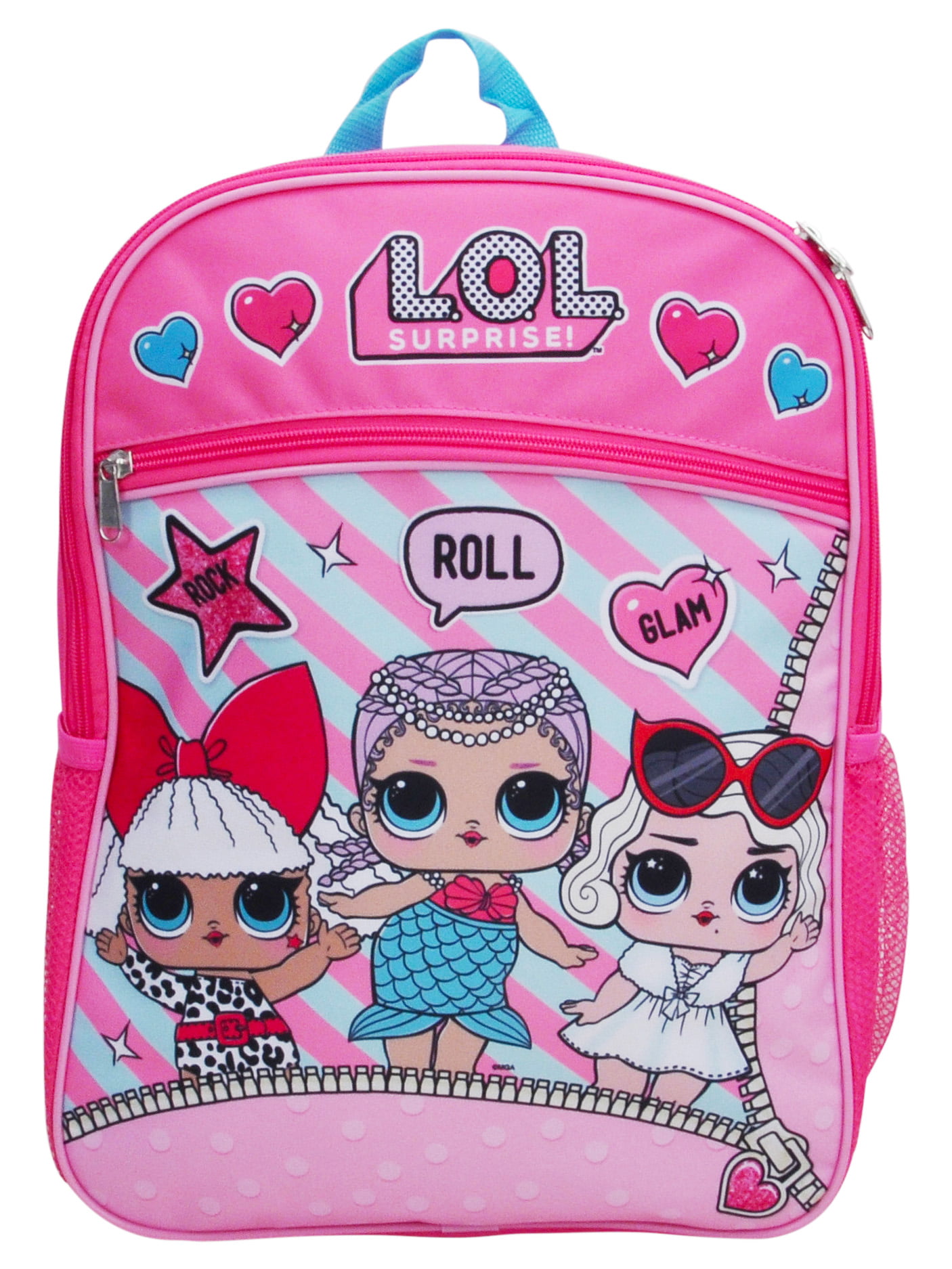 Featuring: Diva Merbaby /& Leading Baby Padded Shoulder Straps LOL Surprise Dolls Rock Roll Glam 16 Backpack with Extra Front Pocket