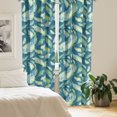 thumbnail image 2 of Ambesonne Fashion Curtains, Botanical Greenery Plot, Pair of 28"x84", Pistachio Green and Dark Teal, 2 of 5