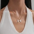 thumbnail image 3 of Collier Pendentif Papillon, Collier Papillon pour Femmes Chaîne en Alliage BFF Collier d'Amitié Collier Papillon pour Femmes Intégration Sans Couture, 3 of 7