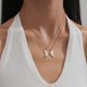 thumbnail image 3 of Collar de mariposa para mujer, cadena de aleación BFF, collar de amistad para 2 niñas, collar con colgante de mariposa, joyería, regalos de cumpleaños, 3 of 7