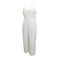 thumbnail image 4 of Vestido George para Mujer Jumpsuit Cuello V Botones Frontales Tirante Delgado Beige Talla G, 4 of 4