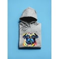 thumbnail image 3 of Pastell Colorful Pug Hoodie Women -Weekday Best Designs, Female x-Large, 3 of 4