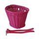 thumbnail image 3 of Cesta para bicicleta para niños, cesta tejida a mano con correas, cesta para manillar de bicicleta Rosa Roja 20x16x15cm, 3 of 9