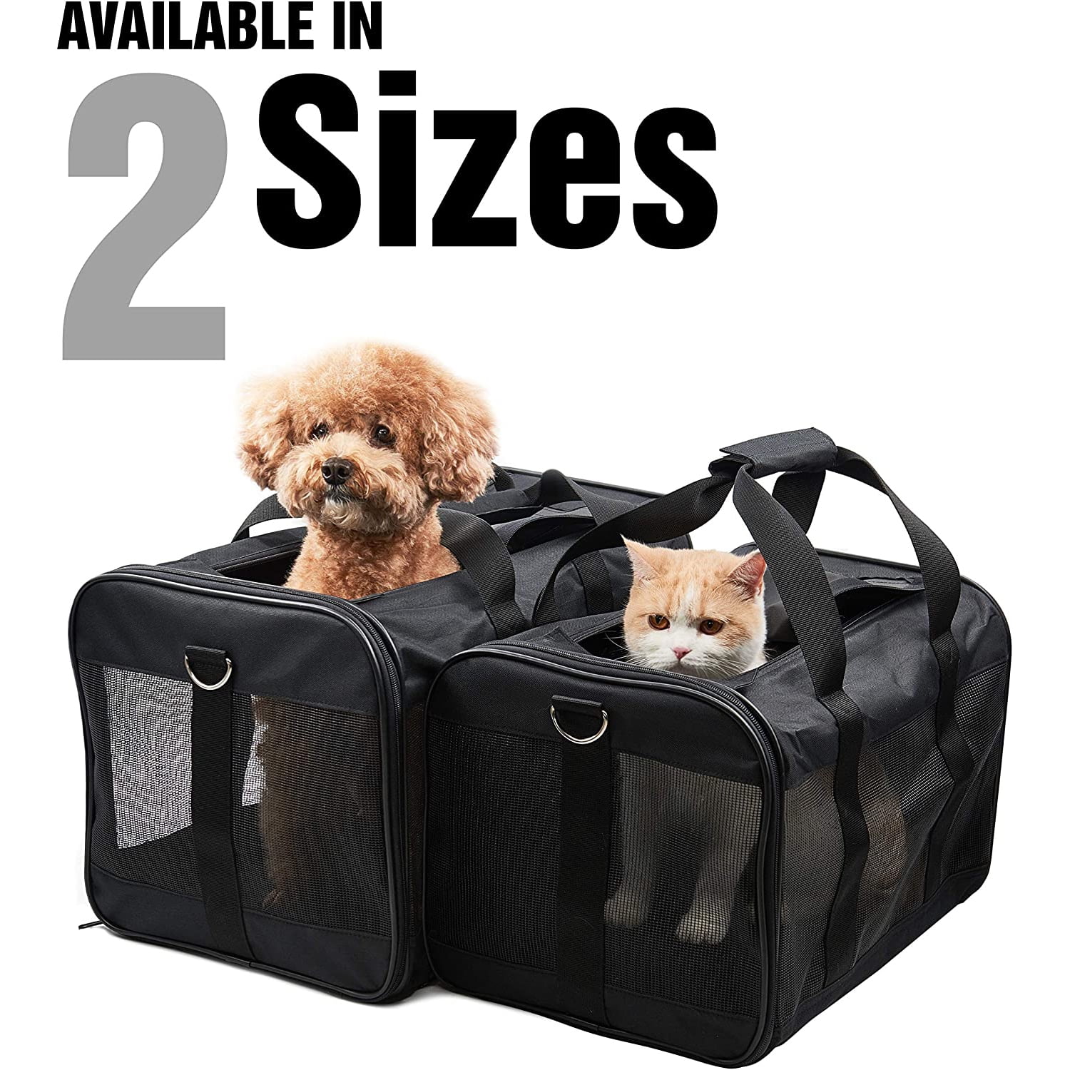 Pefilos 17" Airline Approved Soft-Sided Mesh Pet Travel Carrier for Cats, Small Dogs, Kittens or Puppies, Black Pefilos 17" Airline Approved Soft-Sided Mesh Pet Travel Carrier for Cats, Small Dogs, Kittens or Puppies, Black