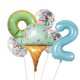thumbnail image 3 of Juego de globos de aluminio con forma de donuts y helado, 1/6 unidades, números grandes del 0 al 9, para decoración de fiestas de cumpleaños de niñas y niños, 3 of 5