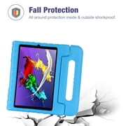 Dteck Handle Case For Lenovo Yoga Smart Tab YT-X705 Yoga Tab 5 YT-X705F 10.1 Inch Tablet 2019 , Heavy Duty EVA Foam Shockproof Rugged Kids Case Child Proof Cover With Stand, Blue