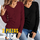 thumbnail image 5 of Set De 2 Sueter De Mujer Manga Larga Unitalla Sueteres Botón Sweater, 5 of 9