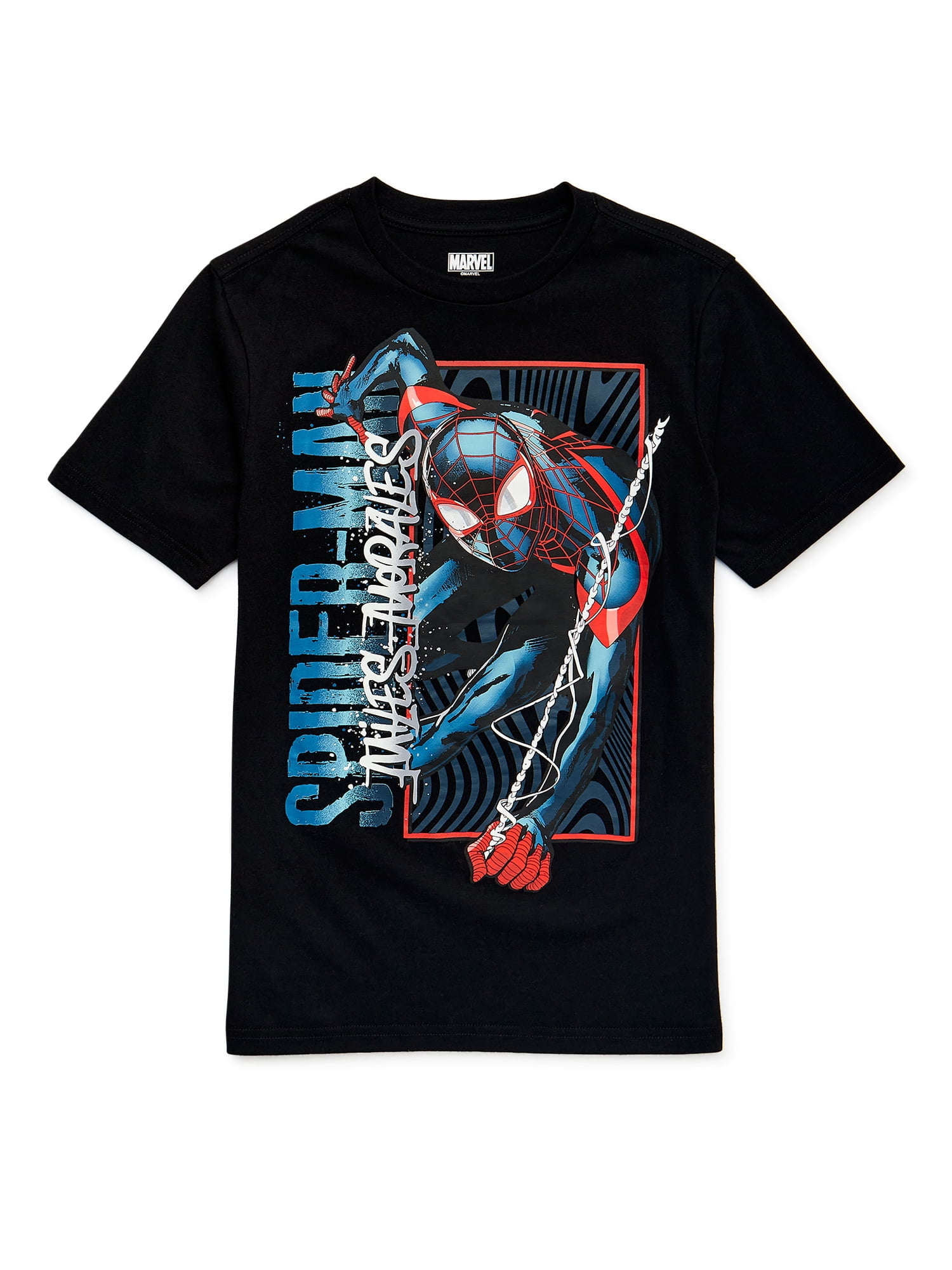 Spider-Man Boys Swing T-Shirt with Short Sleeves, Sizes 4-18