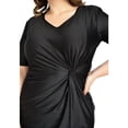 thumbnail image 4 of Vestido de satÃ­n con nudo Roman Fashion/ Tallas Extras, 4313 (Negro) negro 36 Roman Fashion V-GR-4313-NEGRO, 4 of 6