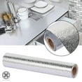 thumbnail image 3 of Luxtrada Roll Big Size Waterproof Oil Proof Aluminum Foil Sticker Self Adhesive Wallpaper Kitchen Stove Wall Sticker, 3 of 9