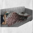 thumbnail image 6 of City Park Trees Soft Flannel Fleece Throw Blanket, Mysterious Forest Exotic Nature Misty Woodland, Cozy Plush for Indoor and Outdoor Use, 50" x 60", Pale Pink Pale Grey, by Ambesonne, 6 of 6