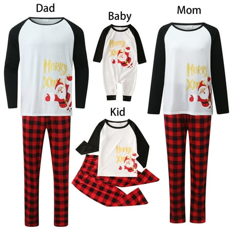 

Matching Christmas Family Pajamas Set Holiday Santa Claus 2Pcs PJS Set