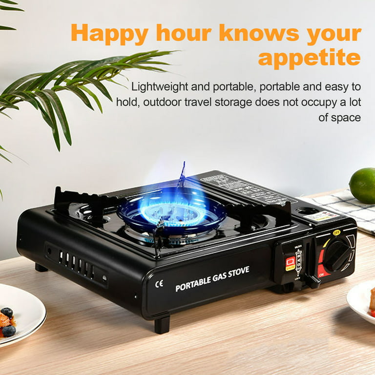 Wobythan 1000W Single Burner,Portable Electric Cooktop Camping Stove Mini Hot Plate Heating, Adult Unisex, Size: 8.27 x 9.06 x 2.56, Black