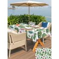 thumbnail image 5 of Outdoor Tablecloth with Umbrella Hole for Patio/Picnic/Party/Camping, Cactus Summer Waterproof Table Cloth Rectangle Table Cover Washable, Watercolor Tropical Botanical White (60"x 102"), 5 of 8