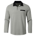 thumbnail image 4 of Krdevn Mens Shirts - Casual Shirts for Sports Outdoor Activities and Everyday Wear Versatile Collared Knit,Mens Fall Shirts,Color:Grey,Size:S, 4 of 5