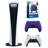Sony Playstation 5 Digital Edition Console (Japan Import) with Extra Purple Controller and Surge Pro Gamer Starter Pack 11-Piece Accessory Kit