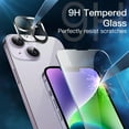 thumbnail image 5 of JETech 5 in 1 Magnetic Case for iPhone 14 Plus 6.7-Inch with 2-Pack Tempered Glass Screen Protector and Camera Lens Protector, Compatible with MagSafe, Shockproof Bumper Phone Cover (Deep Purple), 5 of 7