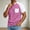 Pink, variant on Josdec Men's Raglan Henley Short Sleeve T-Shirt Color Block Button Placket Casual Summer Tee with Chest Pocket S-XL