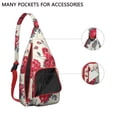 thumbnail image 2 of Autumn Leaves Shoulder Sling - Seasonal Maple & Flower Pattern, Fashionable Anti-Theft Daypack, 2 of 4