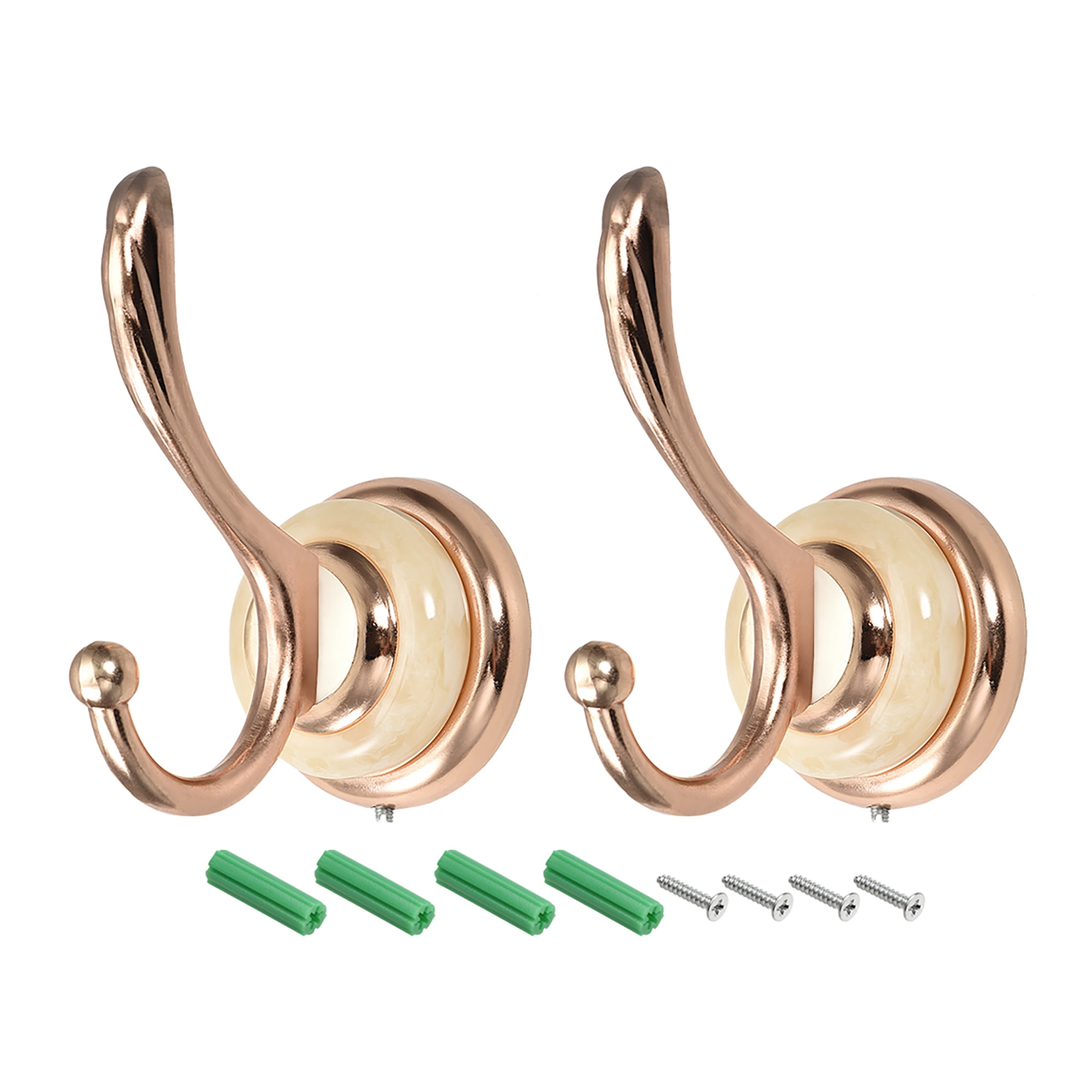 2Pcs, Retro Wall Mounted Hook Robe Hook Single Towel Hanger W Screws