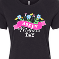 thumbnail image 4 of Inktastic Happy Mothers Day with Banner and Flowers Women's T-Shirt, 4 of 5