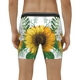 thumbnail image 4 of Salouo Sunflowers (2) Pattern Men's Boxer Briefs, Soft & Breathable Underwear Elastic Waistband Briefs for Men,1-Pack, 4 of 7