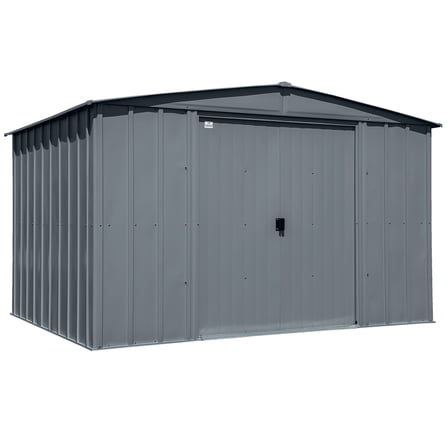 Arrow Classic 10 x 8 x 6 ft Charcoal Steel Storage Shed