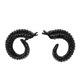 thumbnail image 1 of Un par de horquillas negras de cuernos de oveja de fantasía, horquillas artificiales de cuernos de oveja, diadema única para fiesta de disfraces de Halloween y cosplay., 1 of 5
