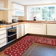 thumbnail image 2 of Red Valentines Day Rug Kitchen Set of 2 Washable, Red Heart Happy Valentines Day Mat Indoor,Non Slip Valentine Rugs for Kitchen Decoration Mats Set Love Hello Valentines Rug, 2 of 6