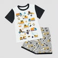 thumbnail image 2 of Toddler Clothes for Boys Childrens Summer Clothing Cartoon Print Short Sleeve Round Neck T Shirt Breathable Soft Shorts Set Playwear, 2 of 4