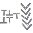 thumbnail image 2 of 10 Pcs Angle Plaque Coin Accolade Plat Réparation Support 80Mm x 80Mm, 5 Pcs L Forme & 5 Pcs T Forme, 2 of 9