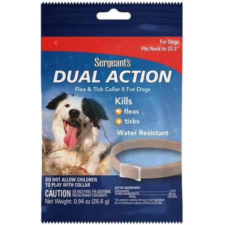 UPC: 0073091032847 | Sergeant s Dual Action Flea and Tick Collar II For Dogs