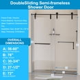 thumbnail image 7 of BARONAGE 56-60 W x 76 H Frameless Single Sliding  Shower Door , 5/16" (8mm) Clear Tempered Glass Shower Door Explosion-Proof Film, Stainless Steel Hardware, Matte Black, 7 of 7