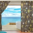 thumbnail image 4 of Splicing Pattern Night Sky with Bright Stars Semi Sheer Curtains Window Voile Drapes Panels Treatment-55X78in for Living Room Bedroom Kids Room, 4 of 4