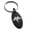 Black, variant on Stainless Steel Greek Mythology Cerberus Engraved Small Oval Charm Keychain Keyring