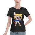 thumbnail image 1 of T-Shirt Basique à Manches Courtes pour Femmes Sailor Moon Édition Q Tsukiha, 1 of 6