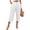 White, variant on MLQIDK Pedal Pushers for Women Lounge Pant Knee Length Trendy Summer Elastic Waist Lightweight Shorts Dressy Casual Linen Capris with Pockets White XL