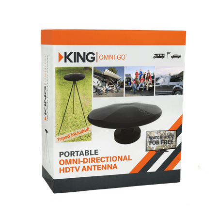 King Omni Go Indoor Omni Directional Tv Antenna with 25 ft Coaxial Cable