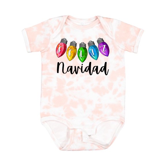 Inktastic Feliz Navidad Rainbow Holiday Lights Boys or Girls Baby Bodysuit
