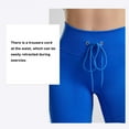 thumbnail image 3 of WIZUTIZ Yoga Leggings for Women Drawstring Oversized Trendy Slimming Yoga Pants Stretch Elastic High Rise 7/8 Length Leggings Solid Sweatpants for Lady Yoga Shopping Blue, 3 of 6
