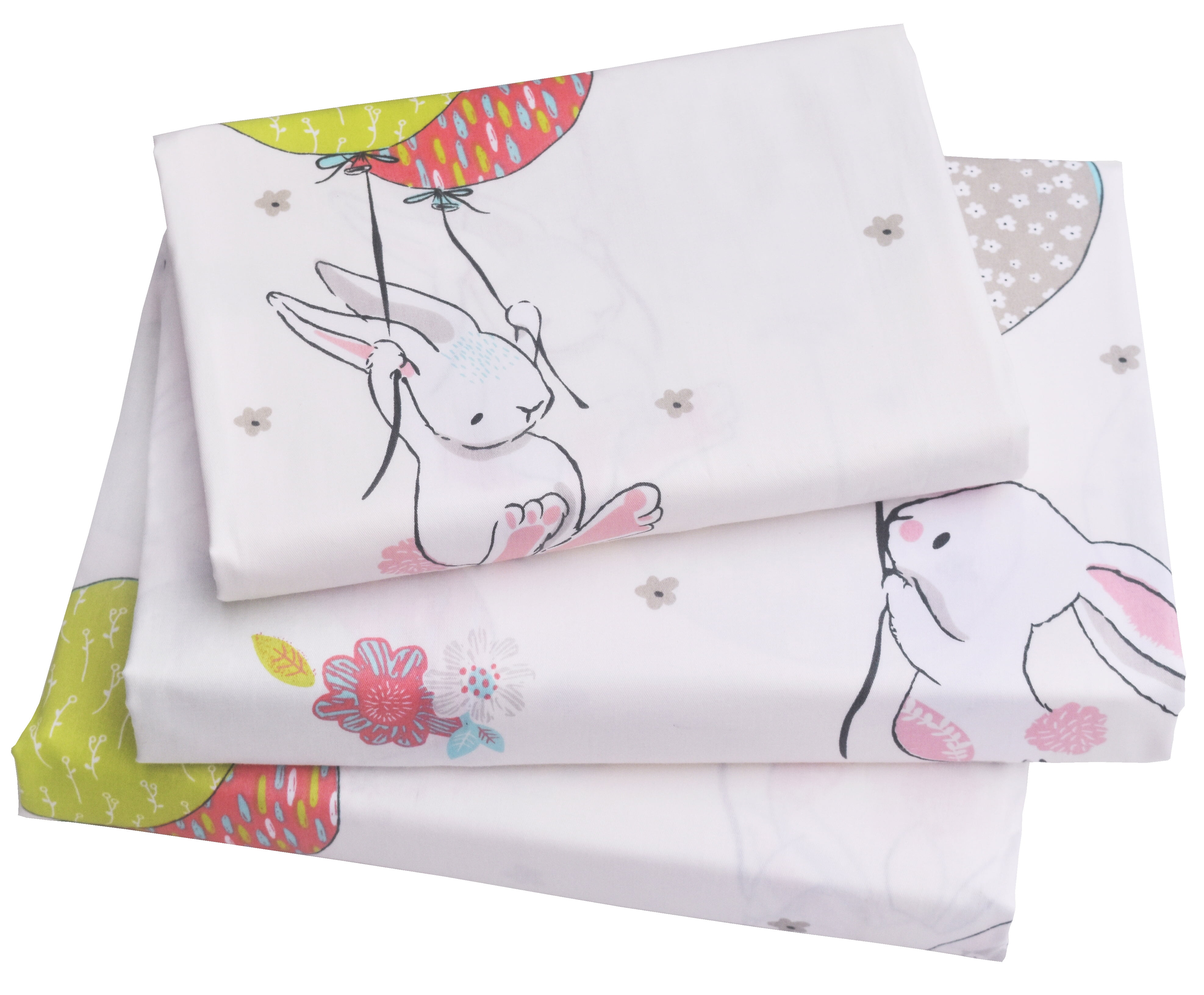 J-pinno Cartoon Rabbit Bunny Twin Sheet Set Kids Boys Grils Bedroom ...