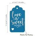 thumbnail image 5 of Inkdotpot Silver Foil Paper Hang Tags Love Is Sweet Wedding Favor Tags 50 Pieces, 5 of 6