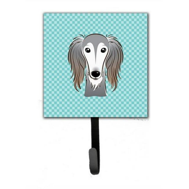 Porte-clés et Laisse Saluki Bleu Damier