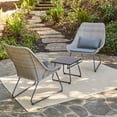 thumbnail image 2 of Mōd Furniture MONTK3PC-GRY Montauk 3-Piece Wicker Scoop Chat Set with Gray Cushions, 2 of 7