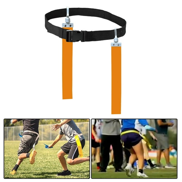KITANDOVE 2 Cinturones De Flag Football - Ajustables Para Niños Y Adultos - Juego De Banderas Deportivo
