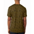 thumbnail image 2 of Sloth Pattern Nature Leaves Cute Men's Soft T-Shirt Heather Brown SM, 2 of 2